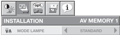 MITSUBISHI HC5000 - Réglage des menus - 3
