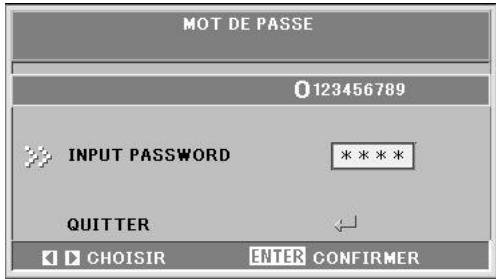 MITSUBISHI SD105U - Pour annuler la fonction de verrouillage par mot de salle : - 2