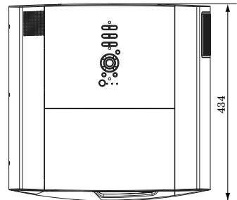 MITSUBISHI XL5950 - Vues de l'appareil dans les trois dimensions (mm) - 5