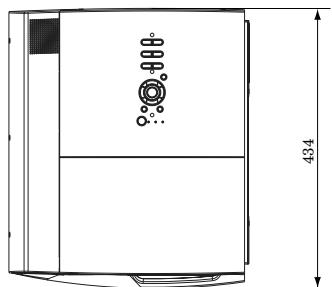 MITSUBISHI XL5950 - Vues de l'appareil dans les trois dimensions (mm) - 1