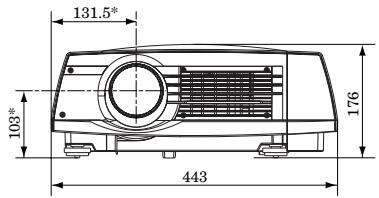 MITSUBISHI XL5980LU - Vues de l'appareil dans les trois dimensions (mm) - 7