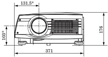 MITSUBISHI XL5980LU - Vues de l'appareil dans les trois dimensions (mm) - 2