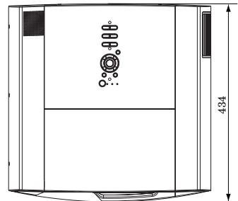 MITSUBISHI XL5980LU - Vues de l'appareil dans les trois dimensions (mm) - 5