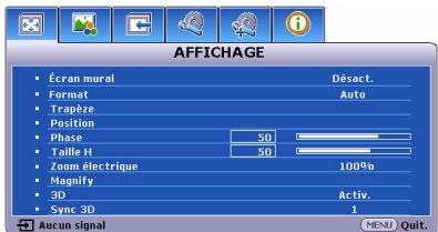 MITSUBISHI EX240 - Utilisation des menus - 2