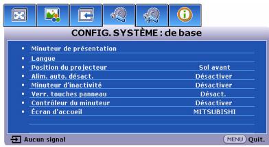 MITSUBISHI EX240U - Utilisation des menus - 3