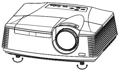MITSUBISHI FD630U - Utilisation des pieds de réglage (avant) - 1