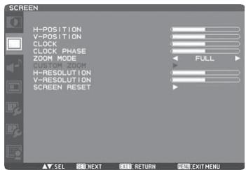 MITSUBISHI LDT322V - Menu principal - 1