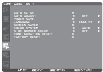 MITSUBISHI LDT322V - Menu principal - 1