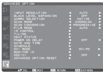 MITSUBISHI LDT322V - Menu principal - 1