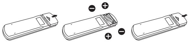 MITSUBISHI LDT322V - Comment installer les piles - 1