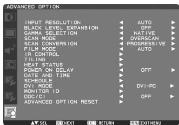 MITSUBISHI LDT421V - Menu principal - 1