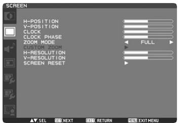 MITSUBISHI LDT421V - Menu principal - 1