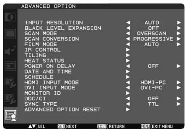 MITSUBISHI MDT421S - Menu principal - 1