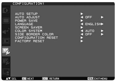 MITSUBISHI MDT421S - Menu principal - 1