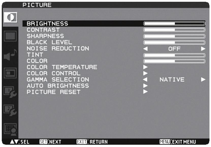 MITSUBISHI MDT651S - U-8 réglage de l'image - 2