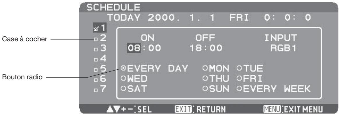 MITSUBISHI MDT651S - Comment configurer le calendrier - 1