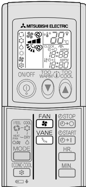 MITSUBISHI MSC-GE20VB - FAN SPEED AND AIRFLOW DIRECTION ADJUSTMENT - 1