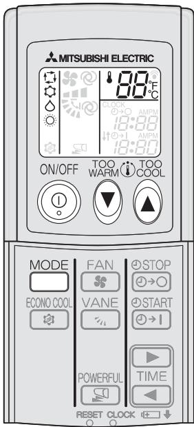 MITSUBISHI MSZ-A09NA - Selection des MODES de fonctionnement - 1