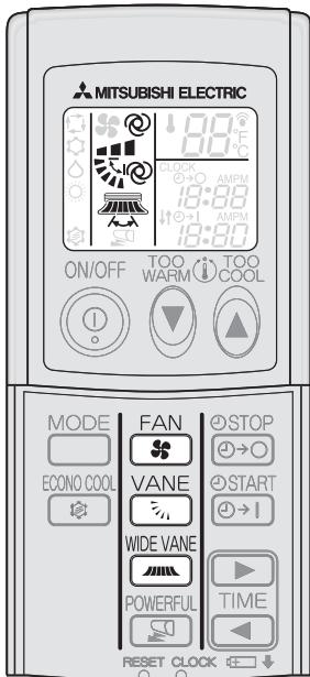 MITSUBISHI MSZ-A24NA - FAN SPEED AND AIRFLOW DIRECTION ADJUSTMENT - 1
