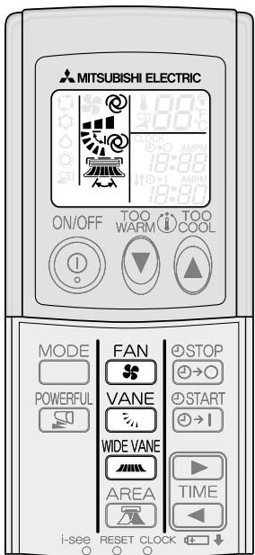 MITSUBISHI MSZ-FD09NA - FAN SPEED AND AIRFLOW DIRECTION ADJUSTMENT - 1