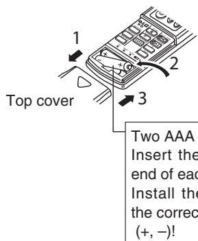 MITSUBISHI PLA-A.BA - Battery installation/replacement - 1