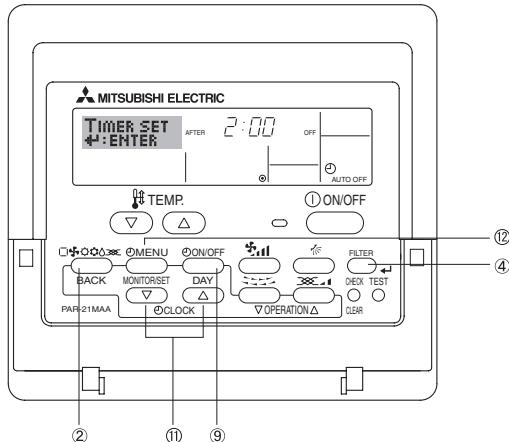 MITSUBISHI PLFY-P-NBMU-E - Minuterie "Auto Off" (Arrêt auto) - 1