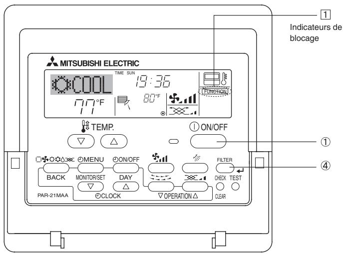 MITSUBISHI PLFY-P-NBMU-E - Verrouiller les boutons de la télécommande (limite de fonctionnement d'opération) - 1