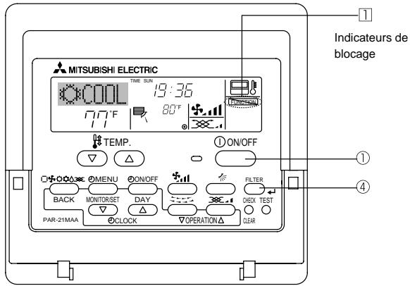 MITSUBISHI PMFY-NBMU-E - Verrouiller les boutons de la télécommande (limite de fonctionnement d'opération) - 1