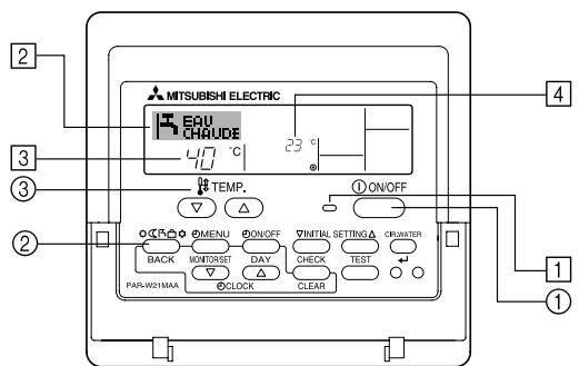 MITSUBISHI PWFY-P36NMU-E-AU - Utiliser la télécommande - 1