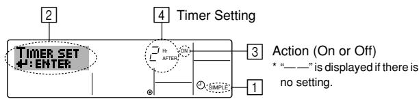 MITSUBISHI PWFY-P72NMU-E-AU - How to Set the Simple Timer - 1