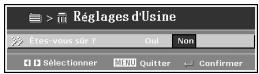 MITSUBISHI SD210U - Menu Réglages d'usine - 2