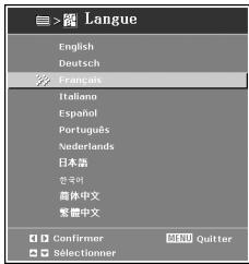 MITSUBISHI SD210U - Menu Réglages d'usine - 1