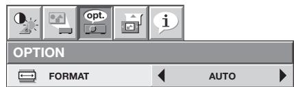 MITSUBISHI WL639 - Avec le menu OPTION: - 1