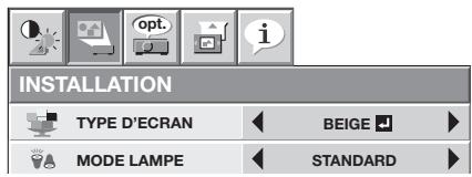 INSTALLATION TYPE D'ECRAN BEIGE MODE LAMPE STANDARD