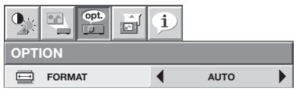 MITSUBISHI XL2550 - Avec le menu OPTION: - 1