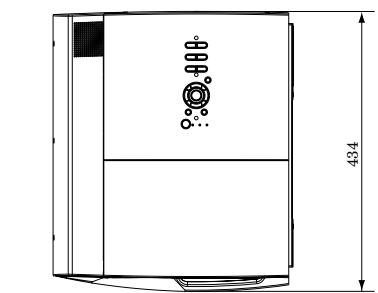 MITSUBISHI XL5900UL - Vues de l'appareil dans les trois dimensions (mm) - 1