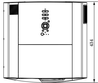 MITSUBISHI XL5950UL - Vues de l'appareil dans les trois dimensions (mm) - 5