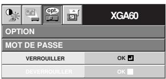 MITSUBISHI XL9 - Pour activer la fonction de verrouillage par mot de passer : - 1