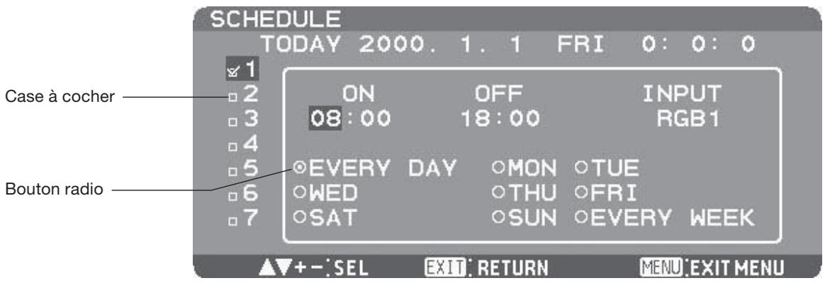 MITSUBISHI LDT422V - Comment configurer le calendrier - 1