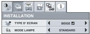 INSTALLATION TYPE D' ECRAN BEIGE MODE LAMPE STANDARD