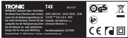 TRONIC T4X - Technische Daten - 1