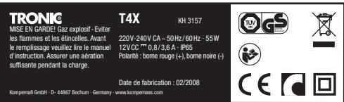 TRONIC T4X - Charactéristiques techniques - 1