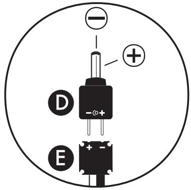 TRONIC KH 3002 MOBILE POWER SUPPLY - Polarität der Adapterstecker: - 2