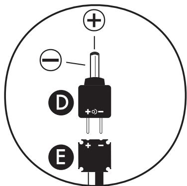TRONIC KH 3002 MOBILE POWER SUPPLY - Polarität der Adapterstecker: - 1