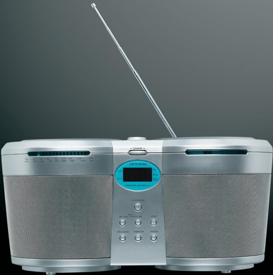TRONIC KH 378 PORTABLE TOP-LOADING CD-PLAYER WITH RADIO - 1