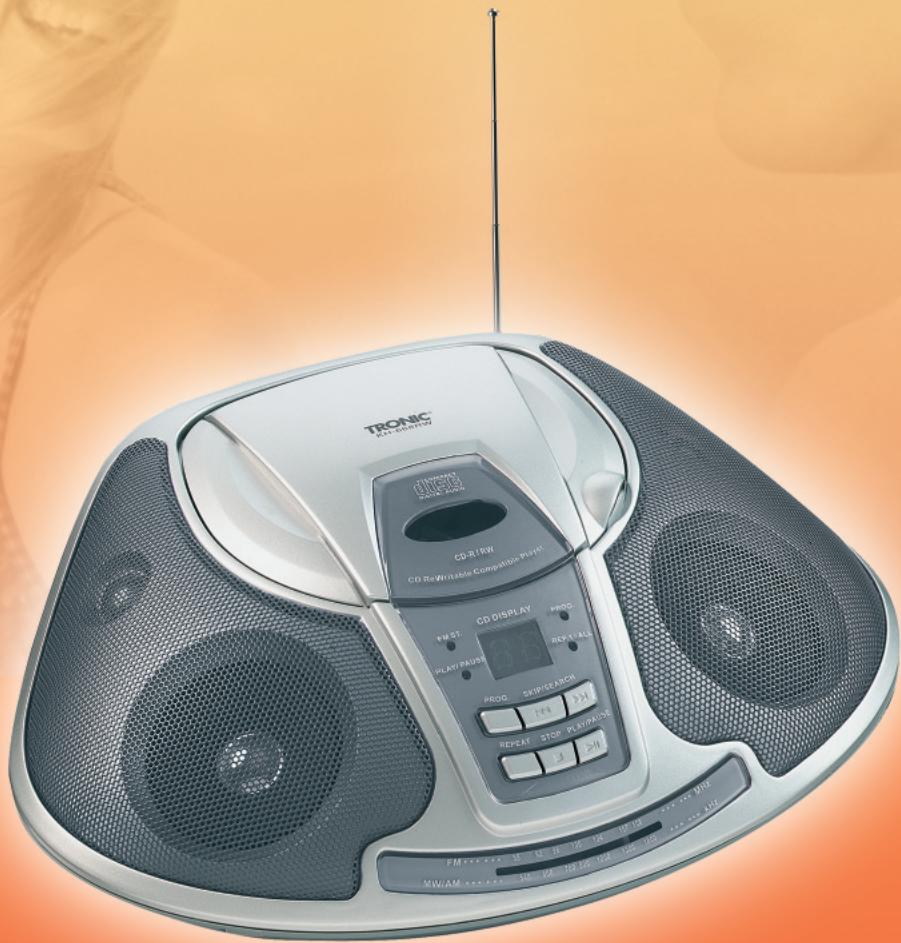 TRONIC KH 7000 PORTABLE TOP-LOADING CD-PLAYER WITH RADIO - 1