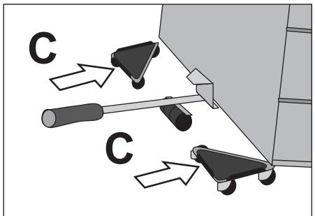 POWERFIX KH 2910 - Placer le meuble sur les supports à roulettes - 2