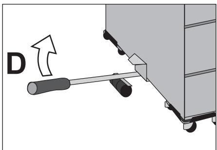 POWERFIX KH 2910 - Placer le meuble sur les supports à roulettes - 3