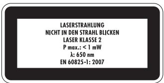 POWERFIX KH 4008 LASER SPIRIT LEVEL - Gefahr von Personenschäden! - 2