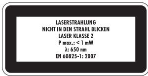 POWERFIX PLW 3 A1 LASER SPIRIT LEVEL - Gefahr durch Laserstrahlung - 1
